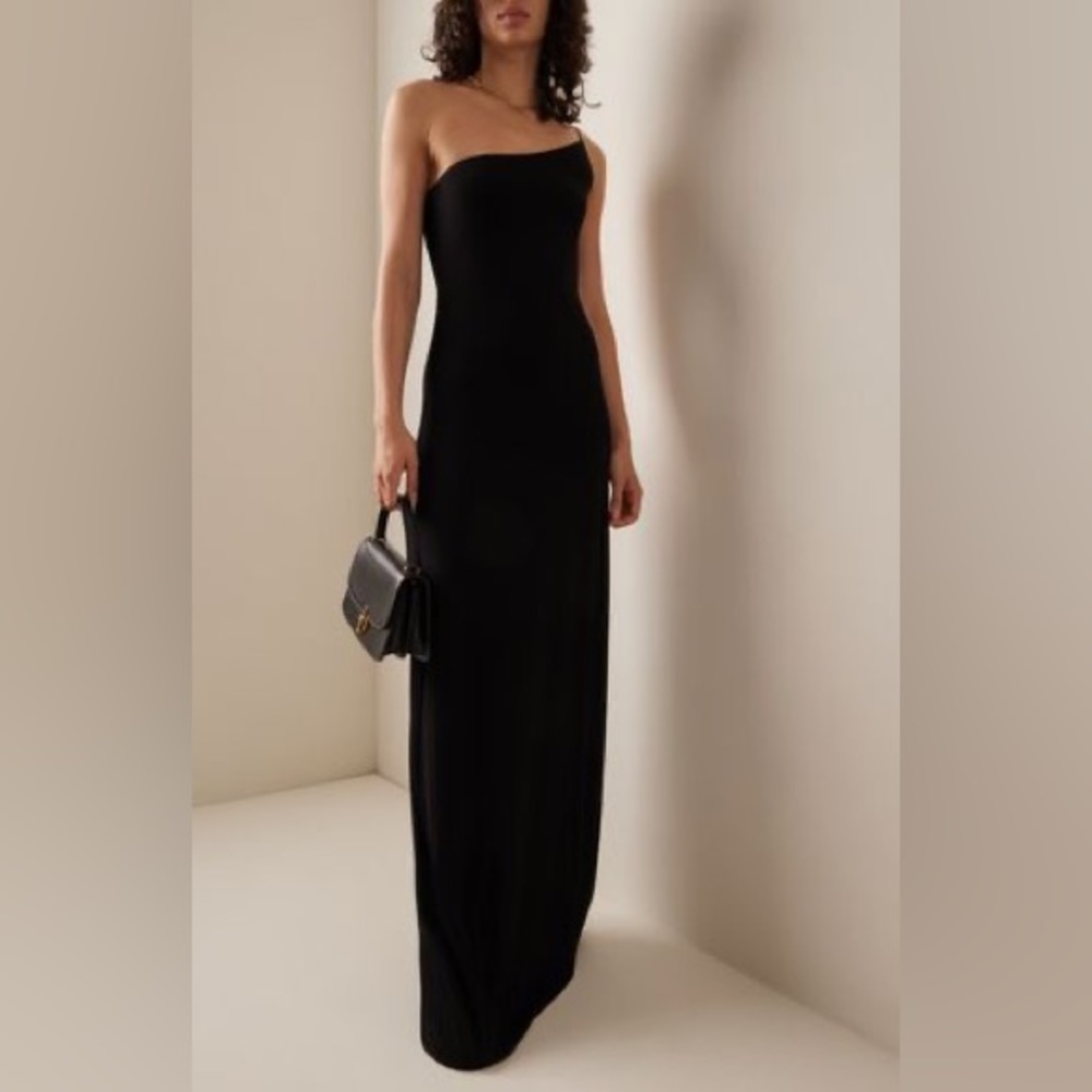 Y2K black one shoulder dress